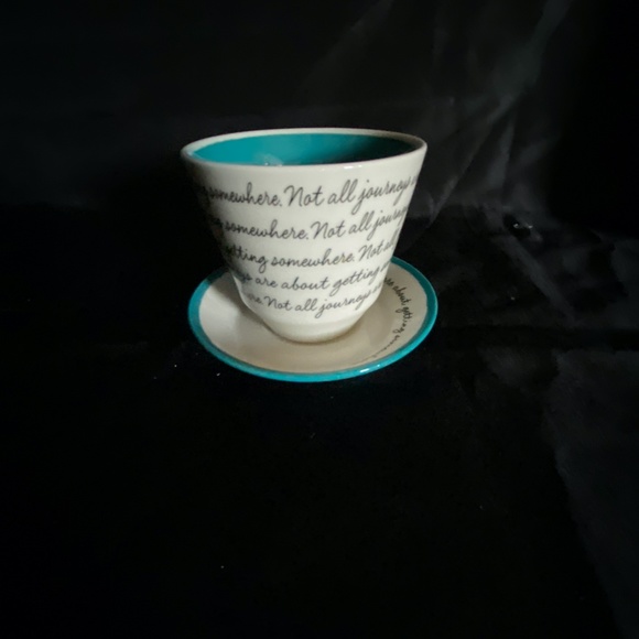 Hallmark Mug and Saucer Set "Not all Journeys Are About GettingSomehwere. - Picture 2 of 12